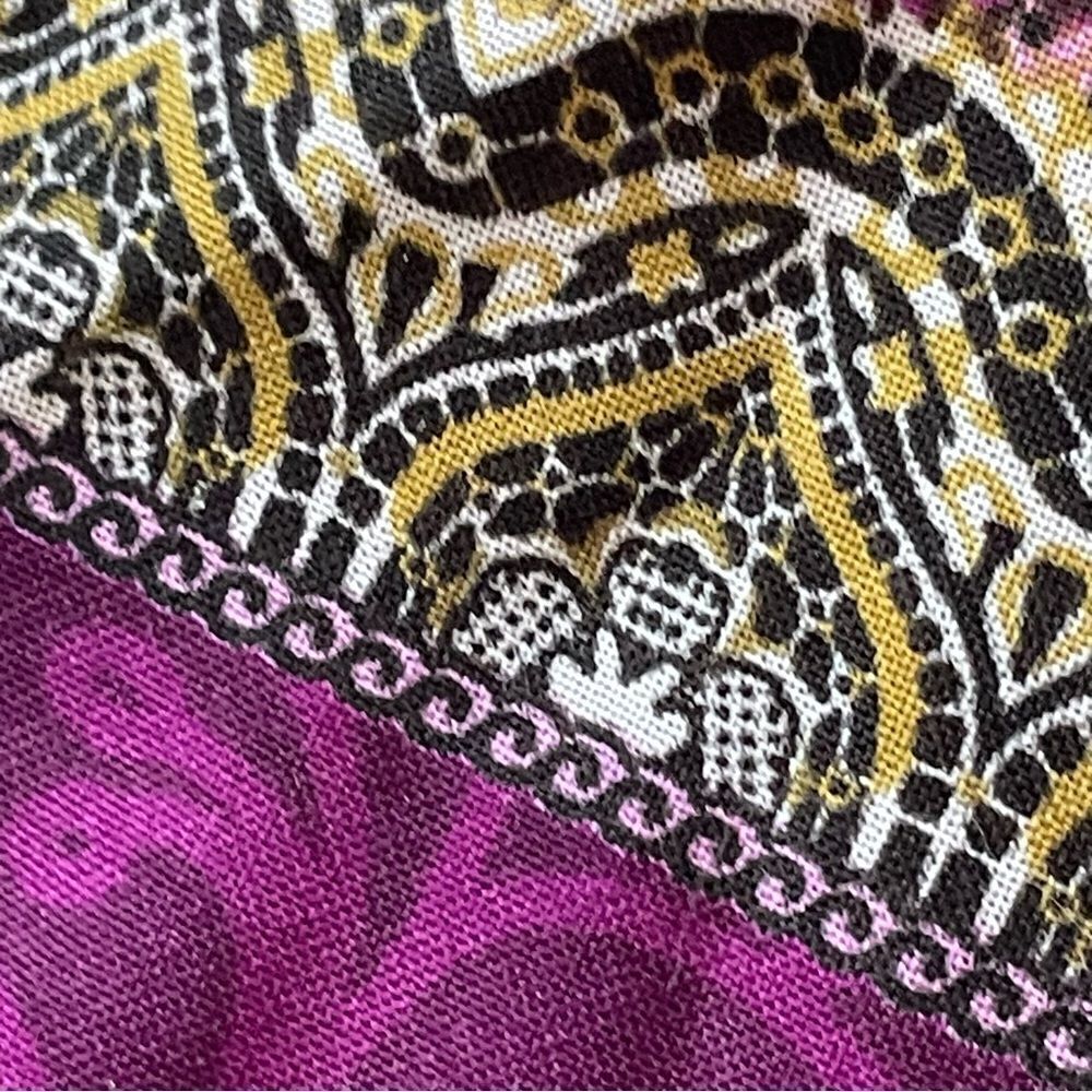 Bahadir Purple Leopard Border Scarf - Picture 6 of 7